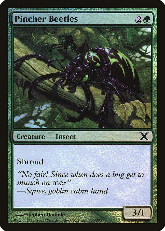 2007 Tenth Edition Pincher Beetles #285★ common card image