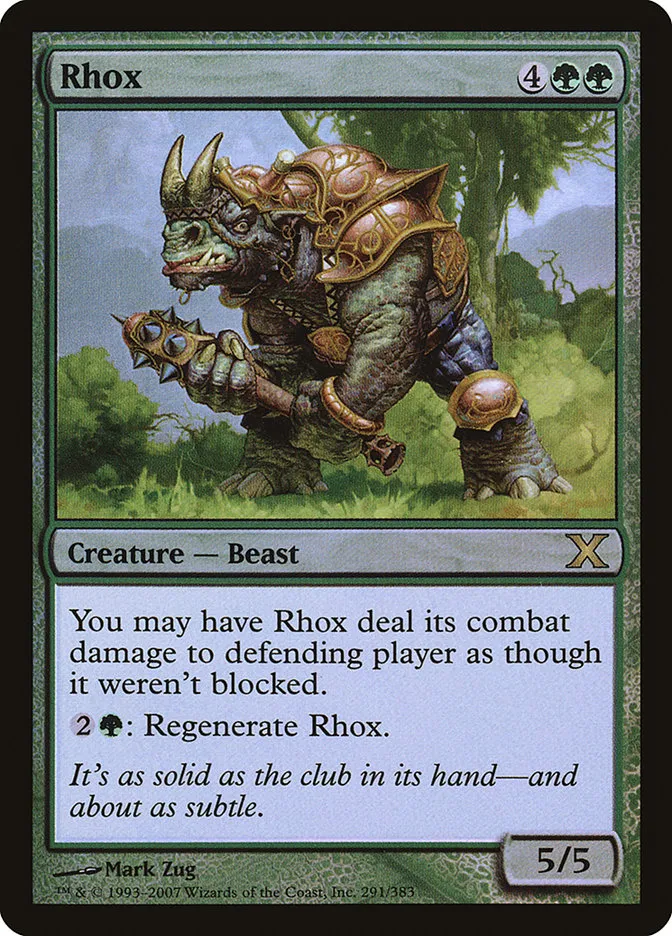 2007 Tenth Edition Rhox #291★ rare card image