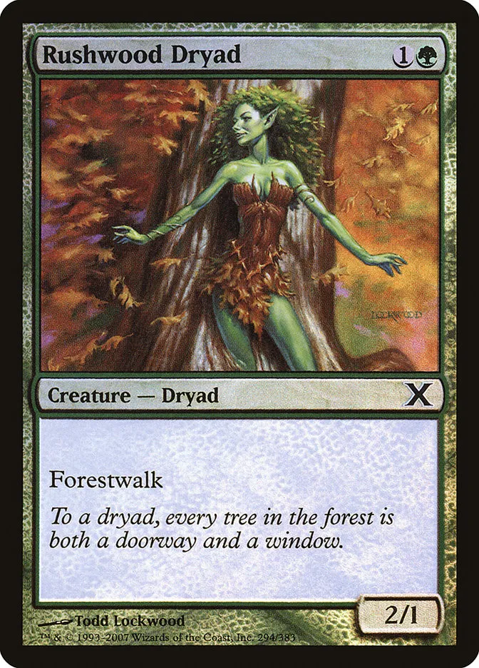 2007 Tenth Edition Rushwood Dryad #294★ common card image