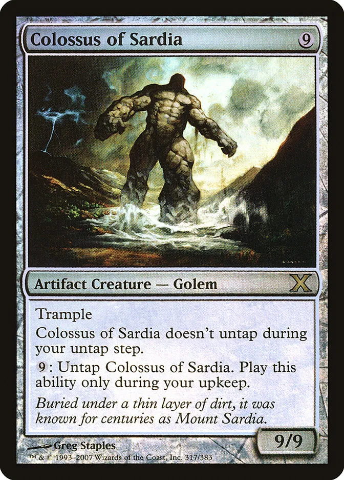2007 Tenth Edition Colossus of Sardia #317★ rare card image