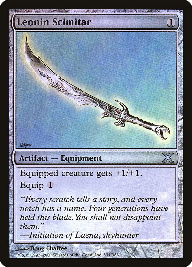 2007 Tenth Edition Leonin Scimitar #331★ uncommon card image