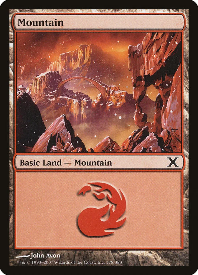 2007 Tenth Edition Mountain common #378 common card image