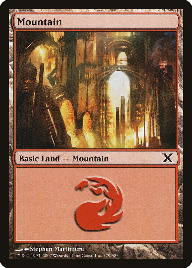2007 Tenth Edition Mountain common #379 common card image
