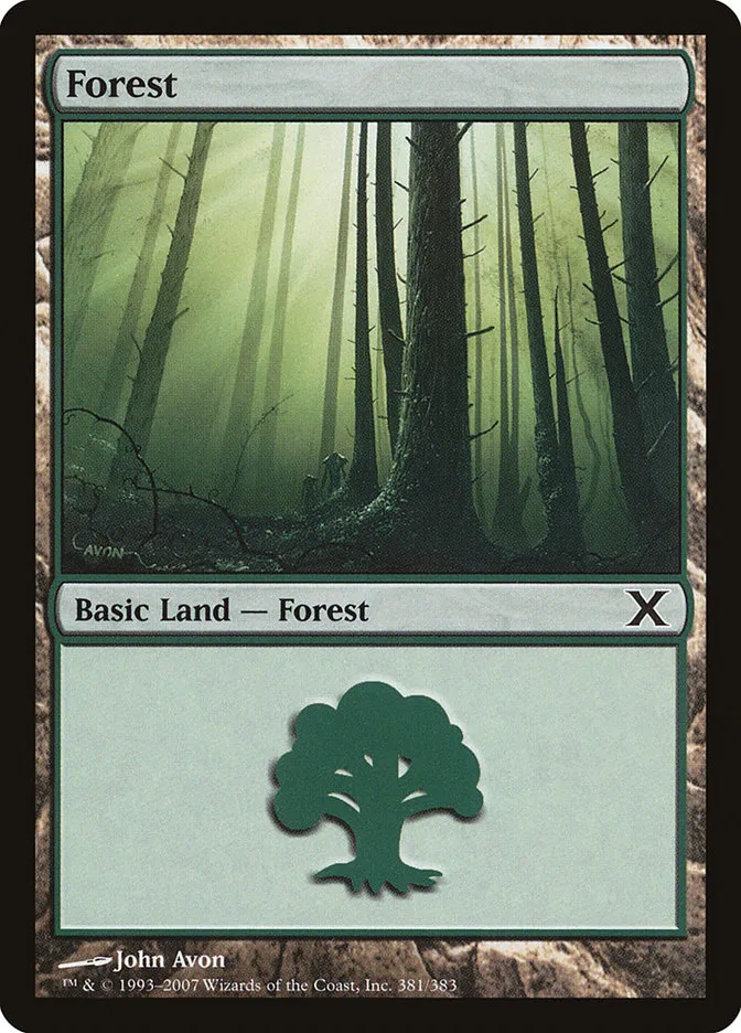 2007 Tenth Edition Forest common #381 common card image