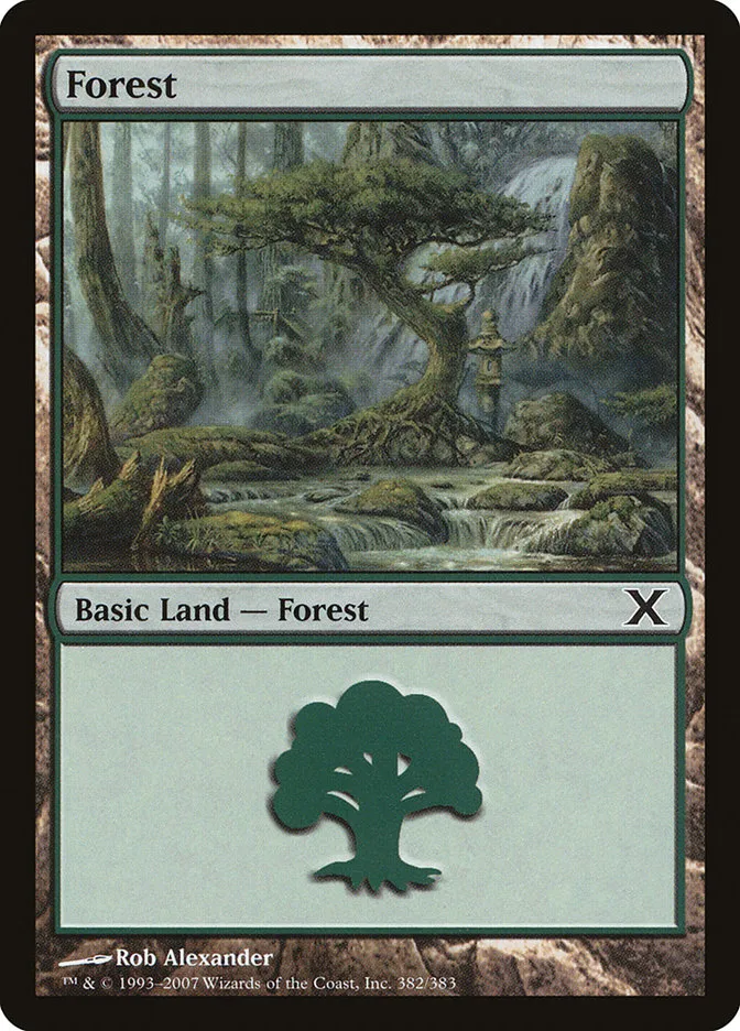 2007 Tenth Edition Forest common #382 common card image