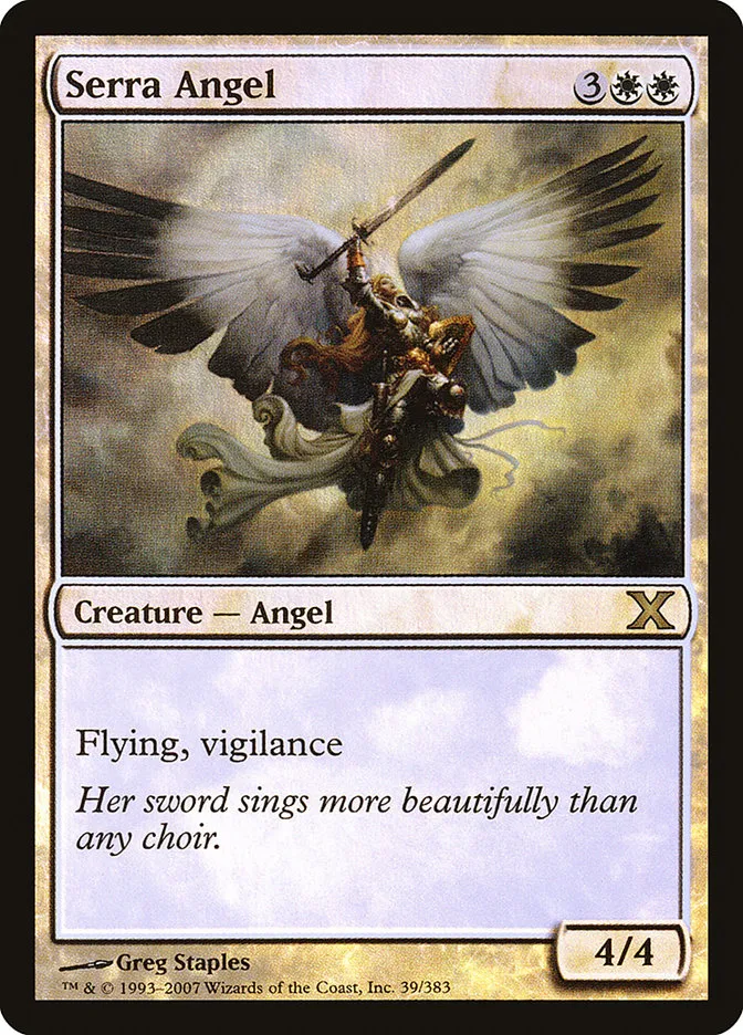 2007 Tenth Edition Serra Angel #39★ rare card image