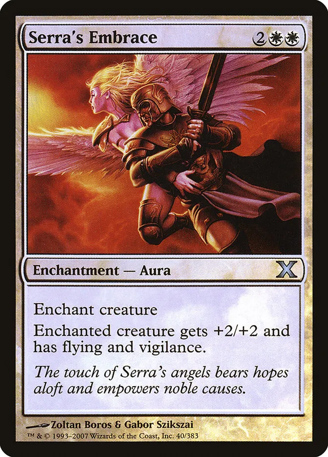 2007 Tenth Edition Serra's Embrace #40★ uncommon card image