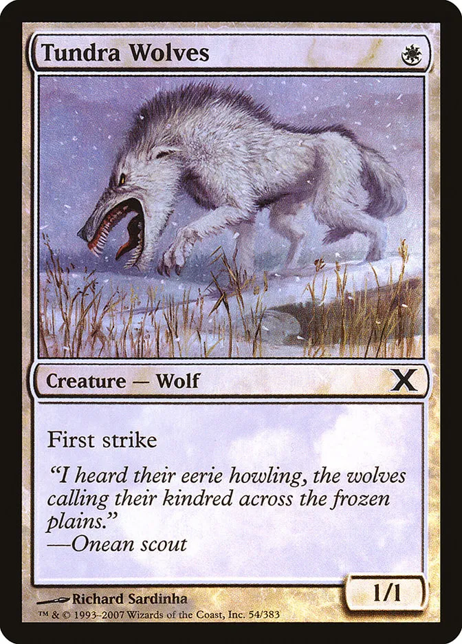 2007 Tenth Edition Tundra Wolves #54★ common card image