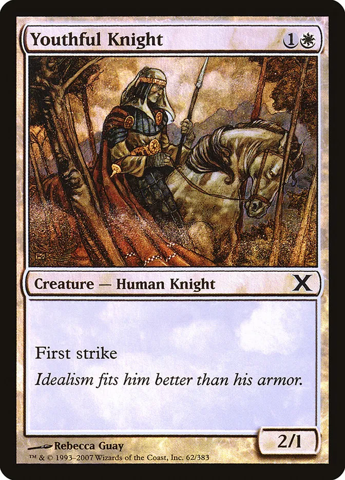 2007 Tenth Edition Youthful Knight #62★ common card image