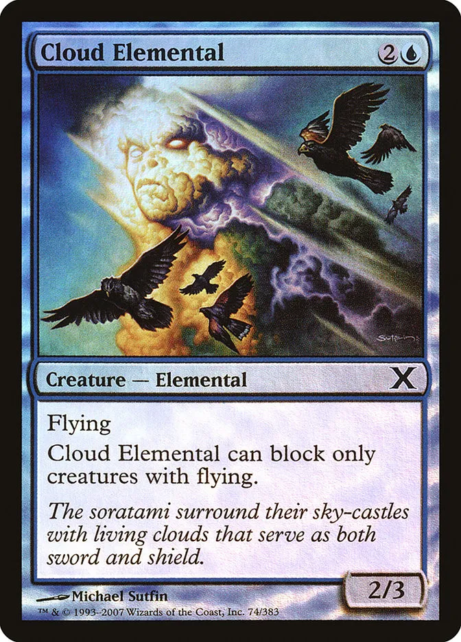2007 Tenth Edition Cloud Elemental #74★ common card image