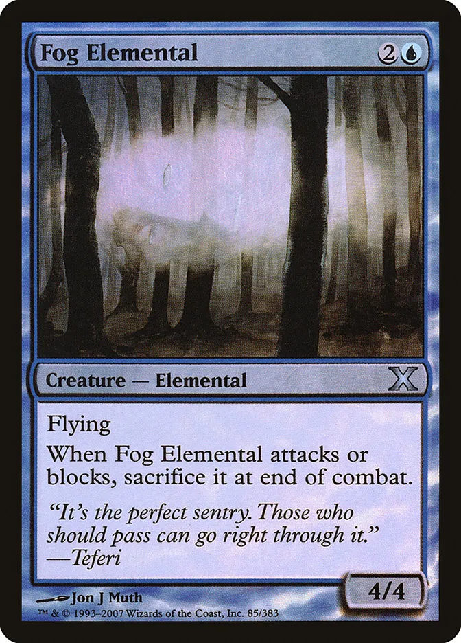 2007 Tenth Edition Fog Elemental #85★ uncommon card image
