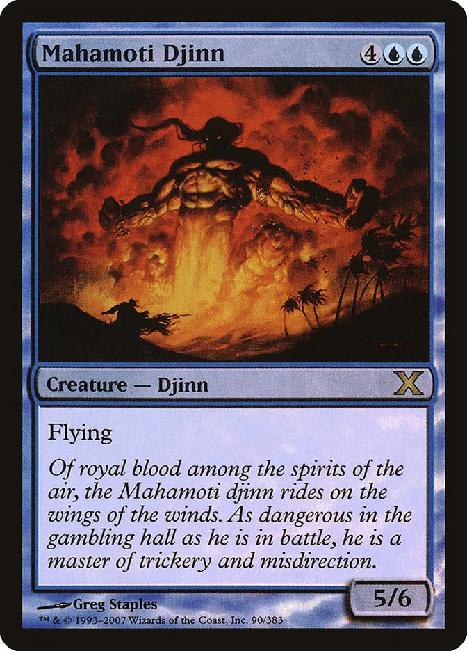 2007 Tenth Edition Mahamoti Djinn #90★ rare card image