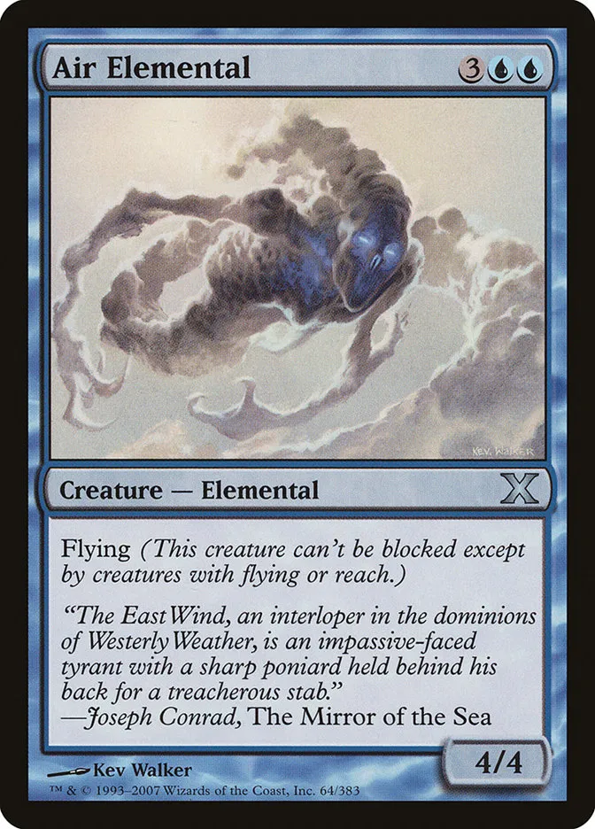 2007 Tenth Edition Air Elemental uncommon #64 uncommon card image