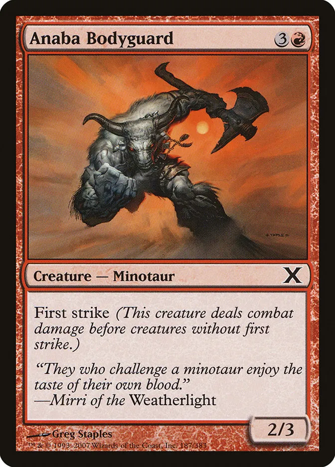 2007 Tenth Edition Anaba Bodyguard common #187 common card image