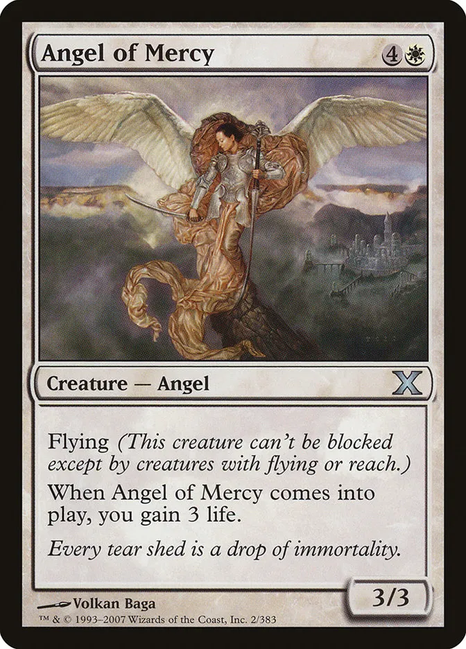 2007 Tenth Edition Angel of Mercy #2 uncommon card image
