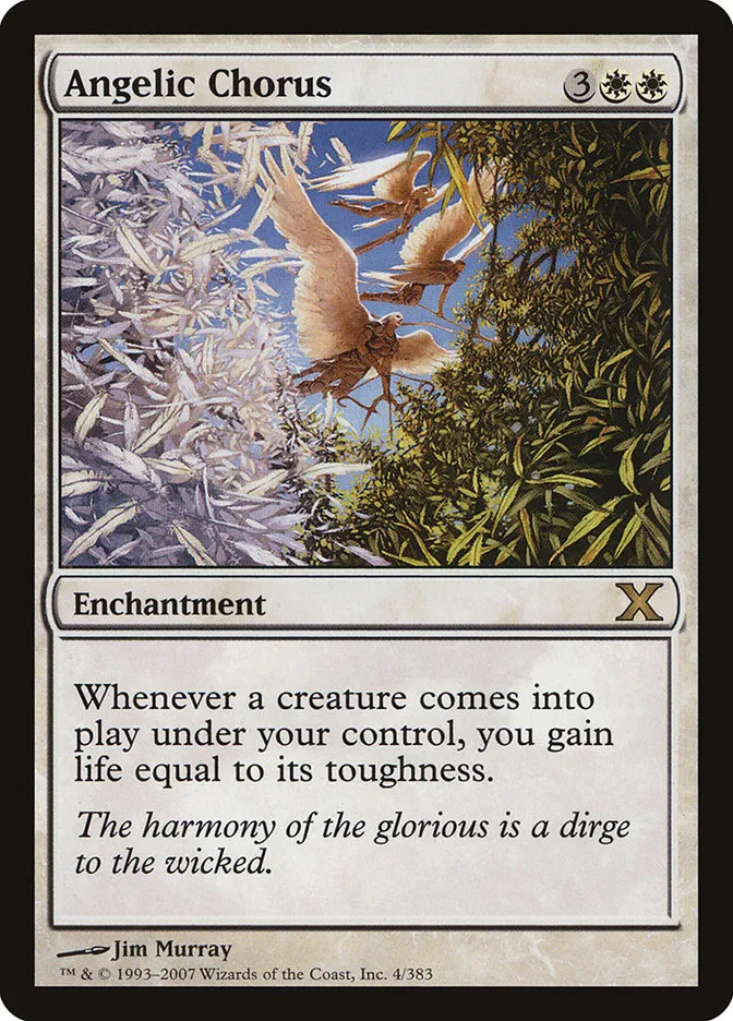 2007 Tenth Edition Angelic Chorus rare #4 rare card image