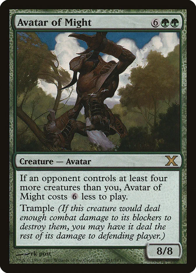 2007 Tenth Edition Avatar of Might #251 rare card image