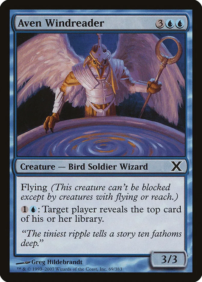2007 Tenth Edition Aven Windreader common #69 common card image