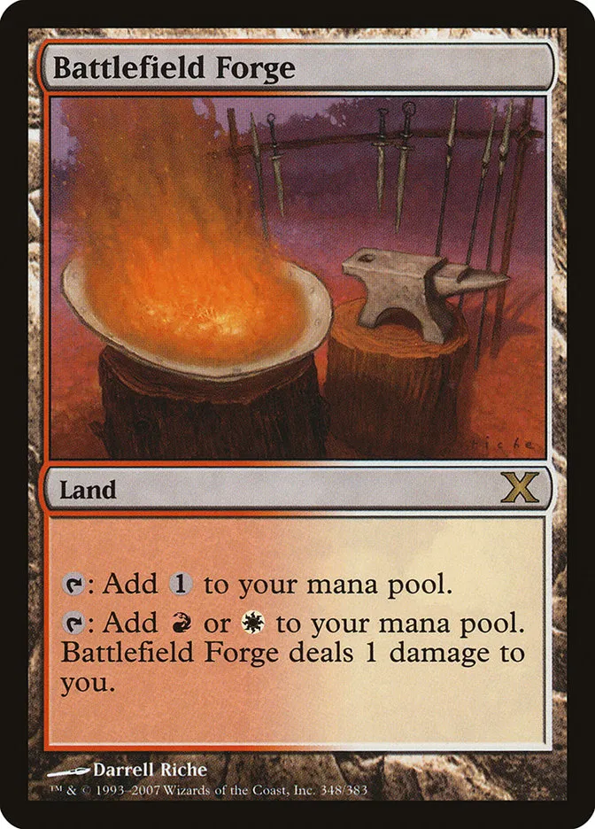 2007 Tenth Edition Battlefield Forge rare #348 rare card image