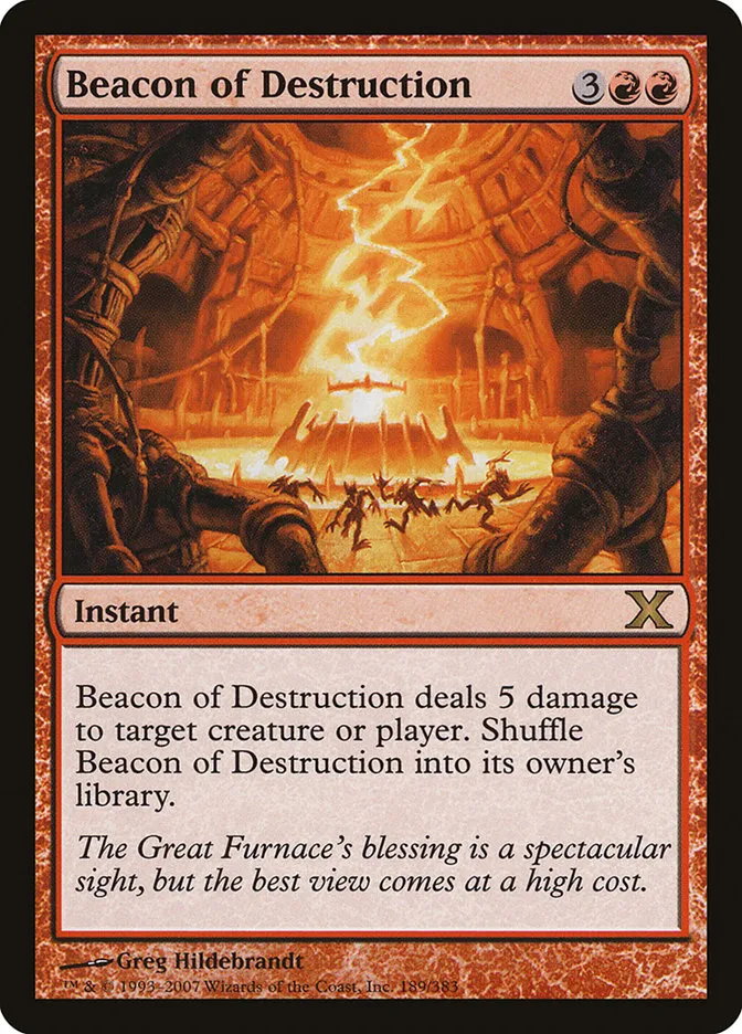 2007 Tenth Edition Beacon of Destruction #189 rare card image