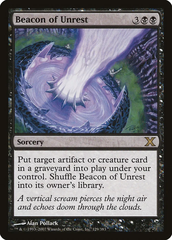 2007 Tenth Edition Beacon of Unrest #129 rare card image