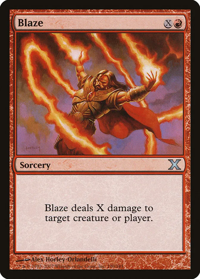 2007 Tenth Edition Blaze uncommon #190 uncommon card image