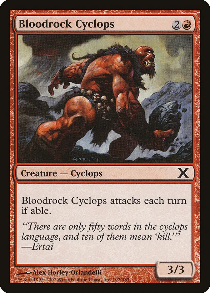 2007 Tenth Edition Bloodrock Cyclops common #192 common card image