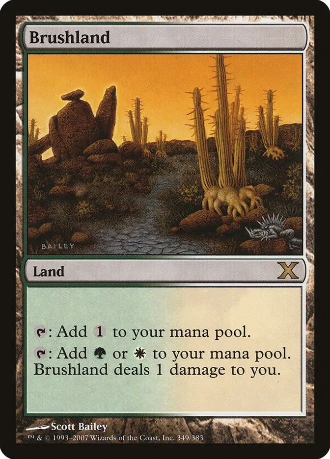 2007 Tenth Edition Brushland #349 rare card image