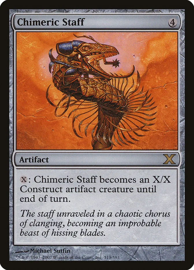 2007 Tenth Edition Chimeric Staff #313 rare card image