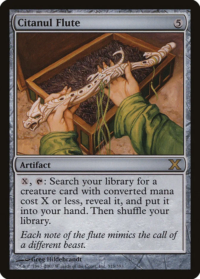 2007 Tenth Edition Citanul Flute #315 rare card image