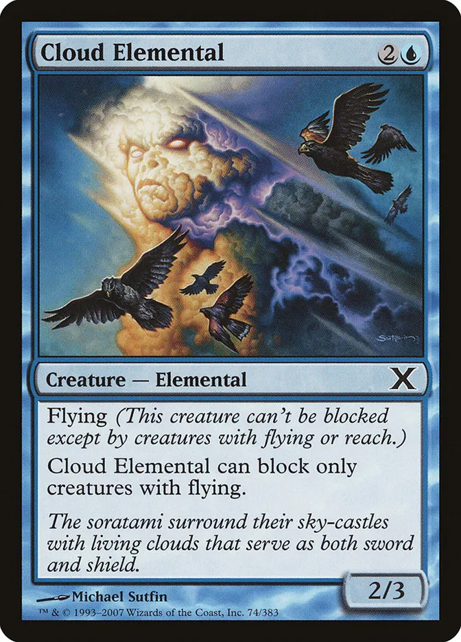 2007 Tenth Edition Cloud Elemental common #74 common card image
