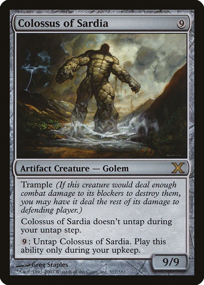 2007 Tenth Edition Colossus of Sardia #317 rare card image