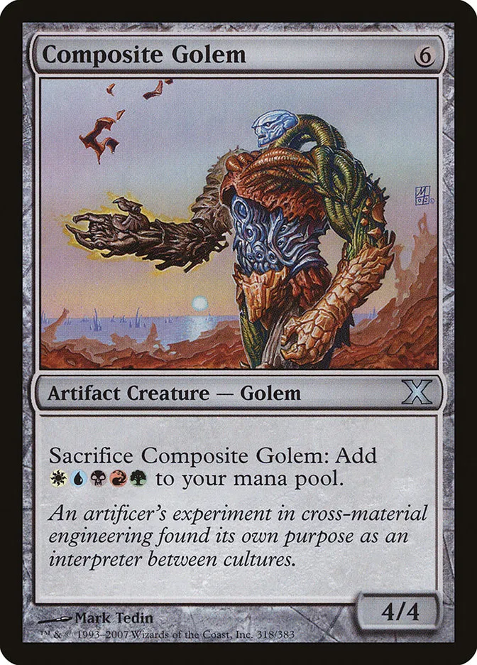 2007 Tenth Edition Composite Golem uncommon #318 uncommon card image