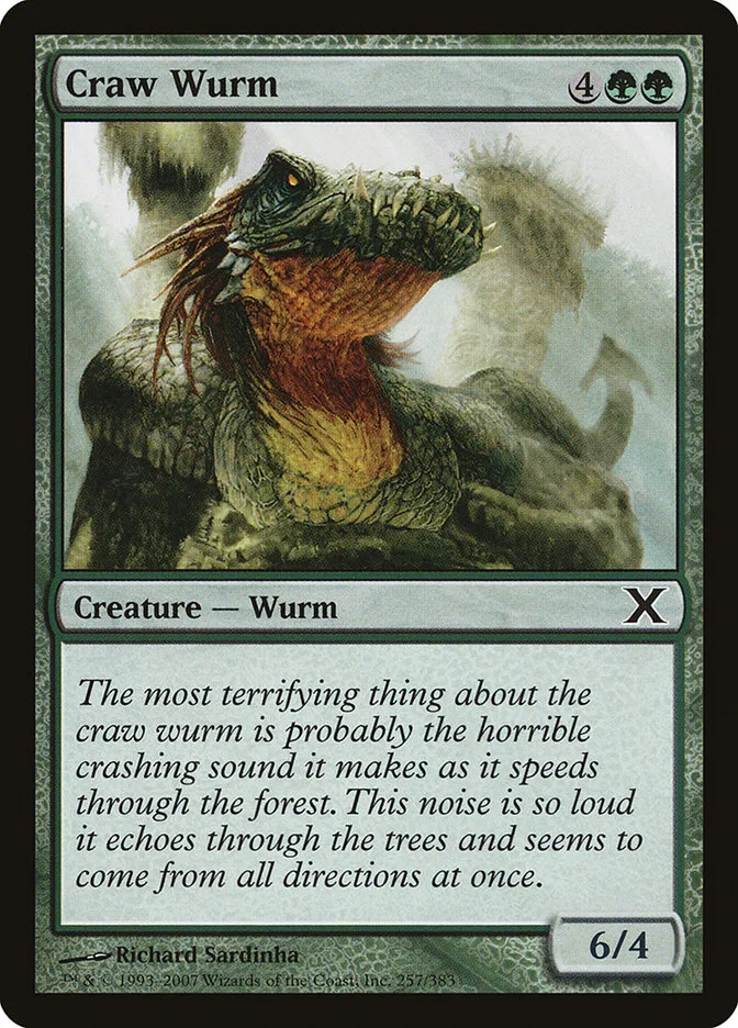 2007 Tenth Edition Craw Wurm common #257 common card image
