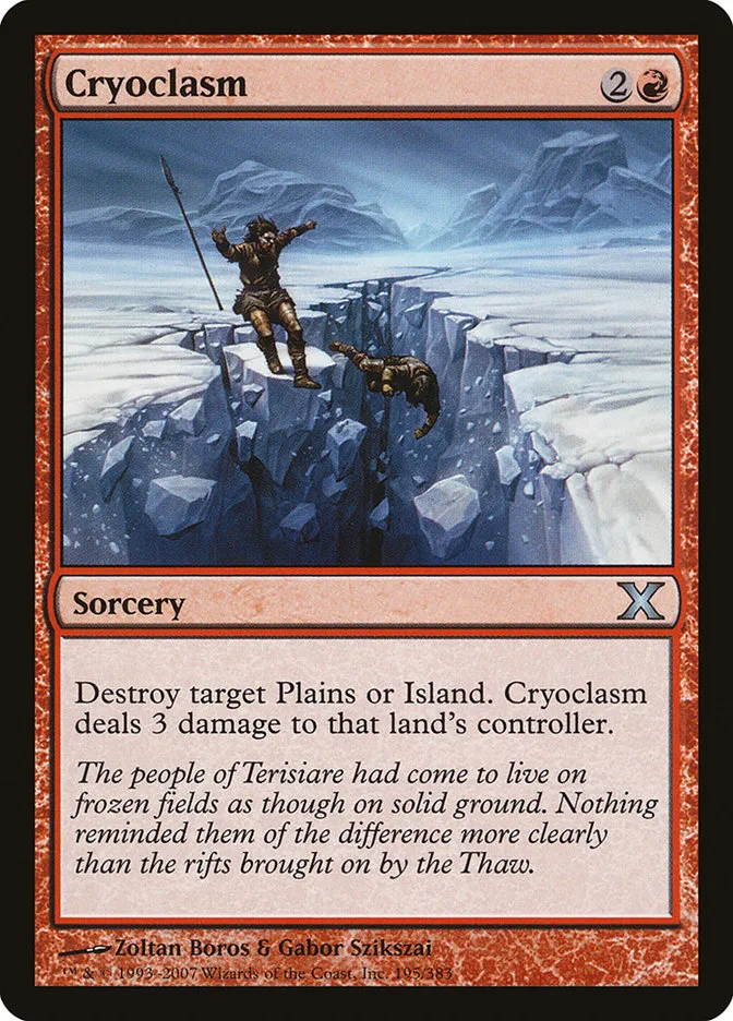 2007 Tenth Edition Cryoclasm uncommon #195 uncommon card image