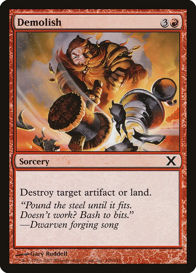 2007 Tenth Edition Demolish common #196 common card image