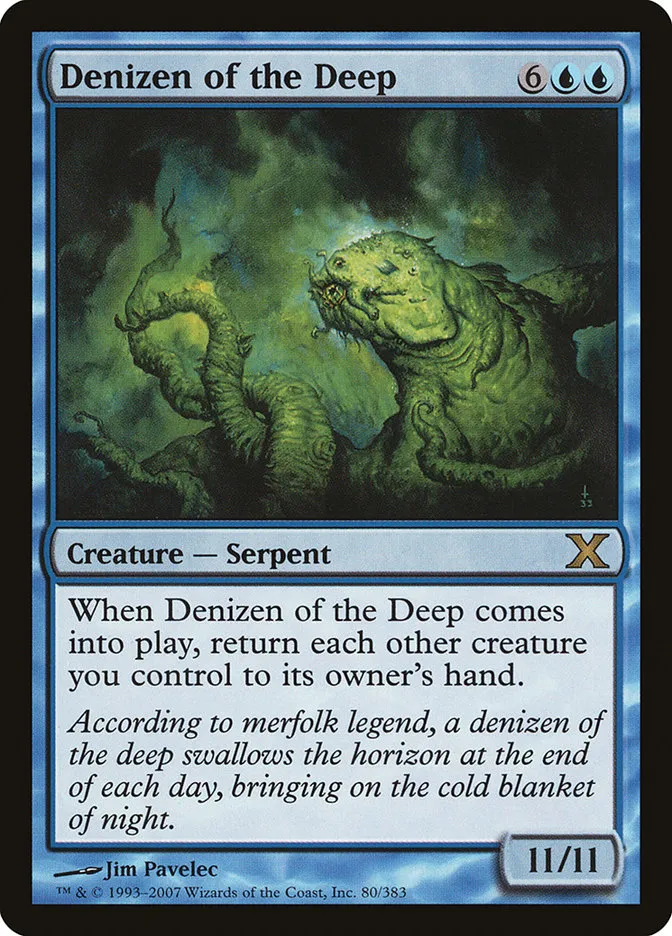 2007 Tenth Edition Denizen of the Deep #80 rare card image