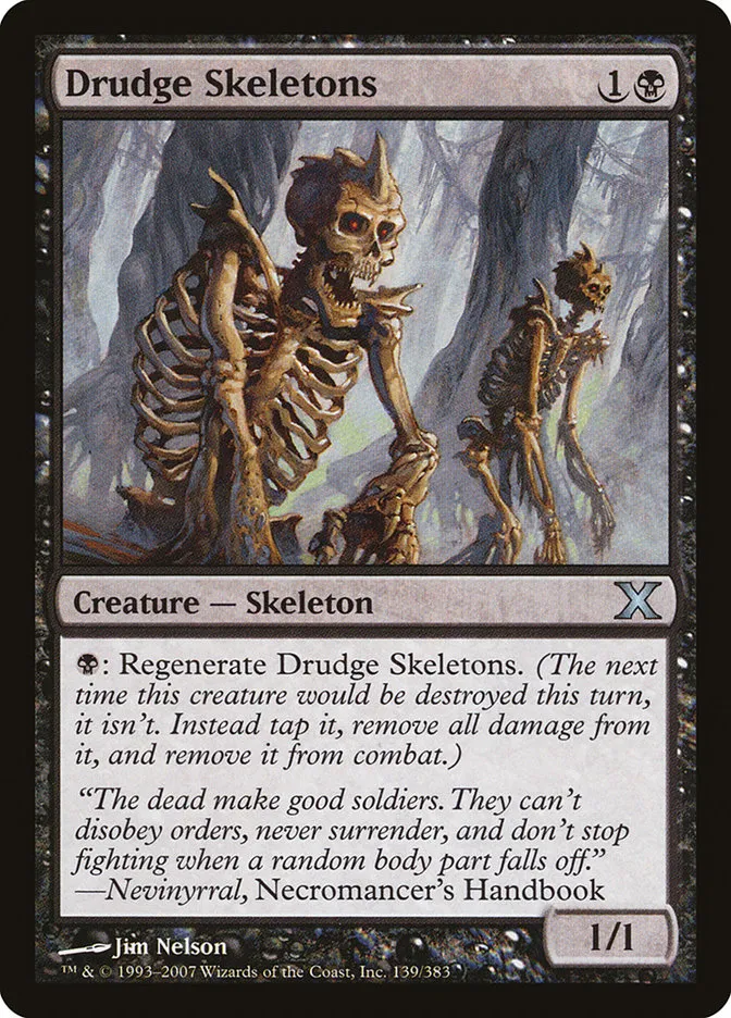 2007 Tenth Edition Drudge Skeletons uncommon #139 uncommon card image