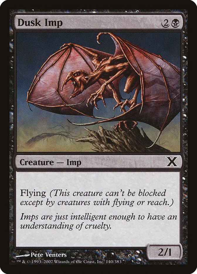 2007 Tenth Edition Dusk Imp common #140 common card image