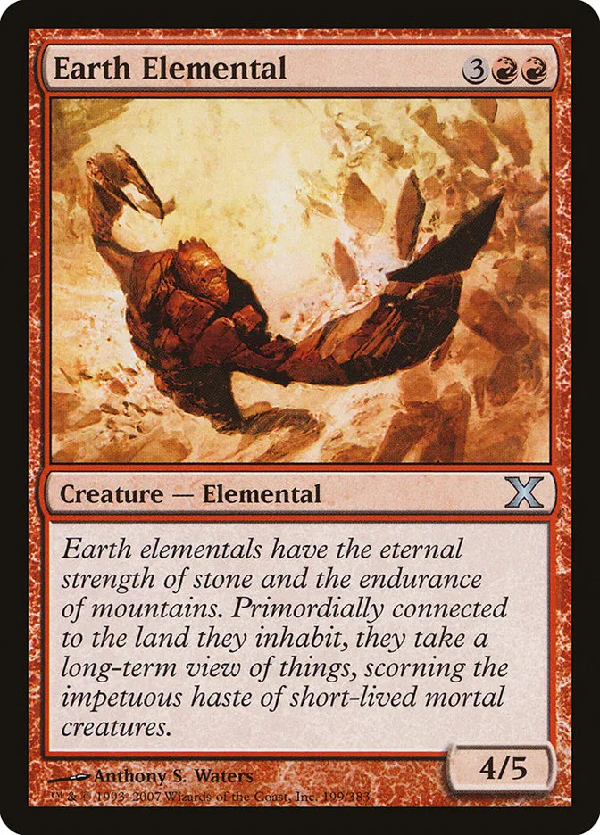 2007 Tenth Edition Earth Elemental uncommon #199 uncommon card image