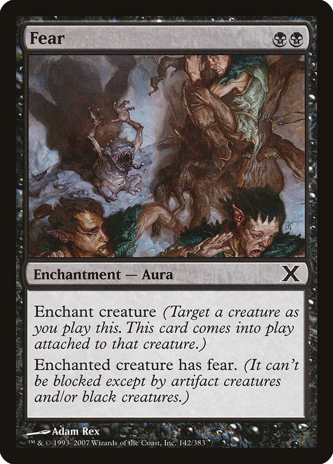 2007 Tenth Edition Fear common #142 common card image