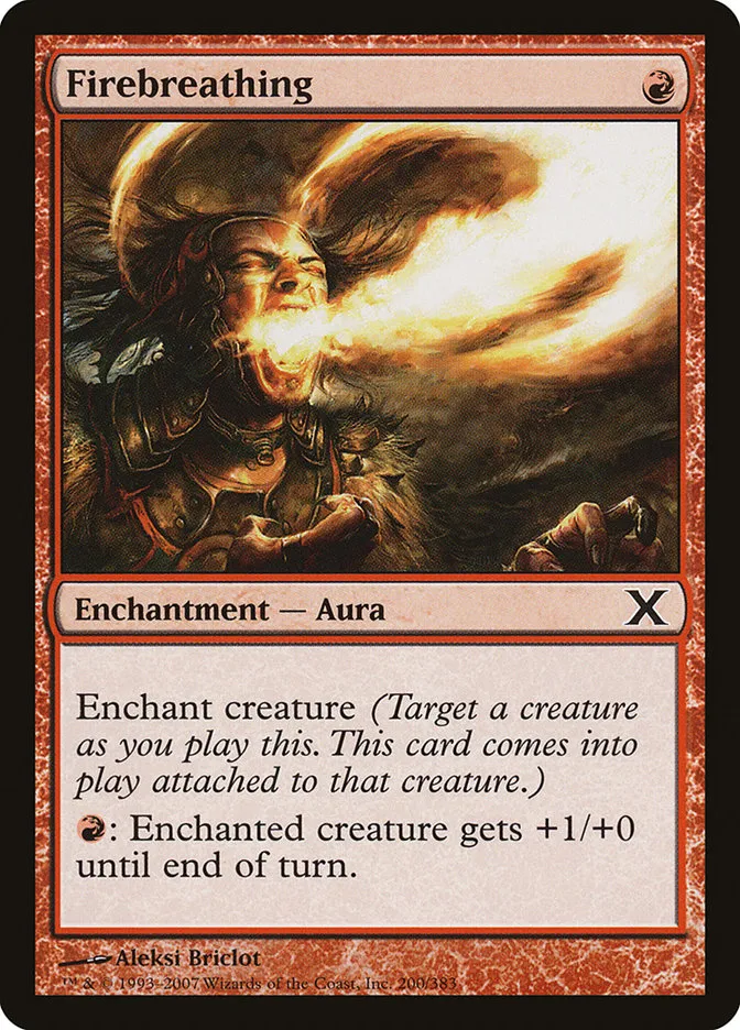 2007 Tenth Edition Firebreathing common #200 common card image