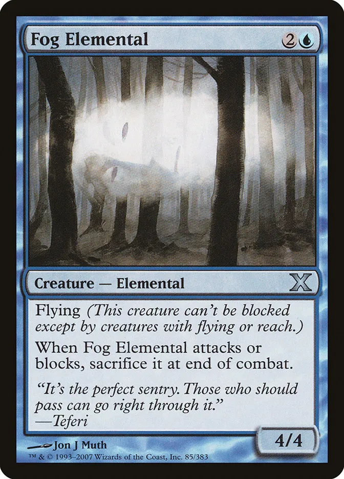 2007 Tenth Edition Fog Elemental uncommon #85 uncommon card image