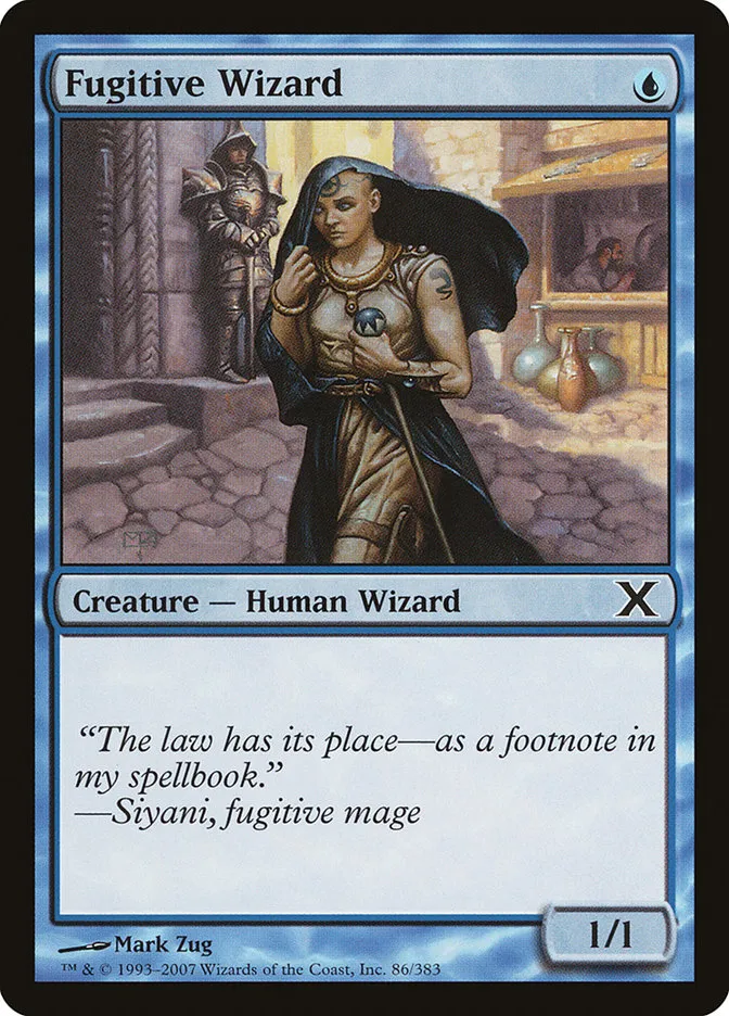 2007 Tenth Edition Fugitive Wizard common #86 common card image