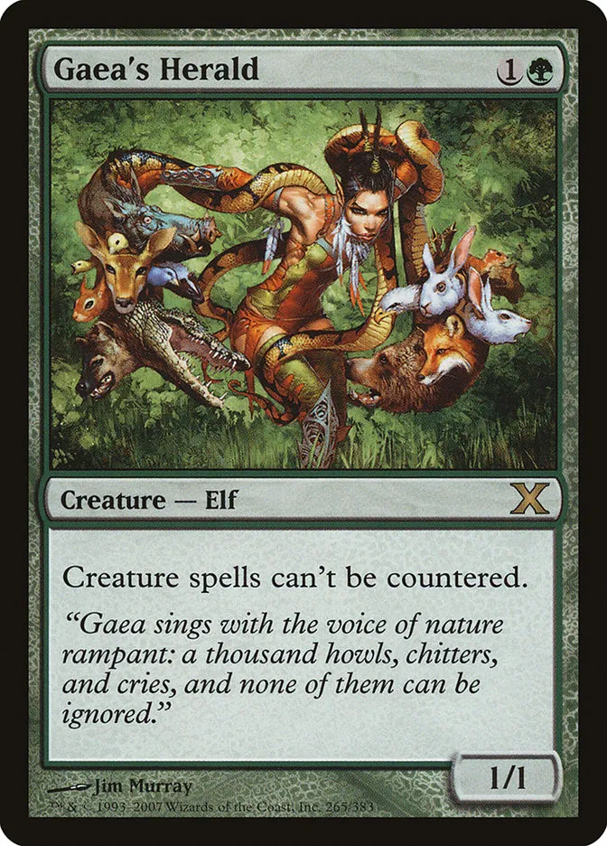 2007 Tenth Edition Gaea's Herald #265 rare card image