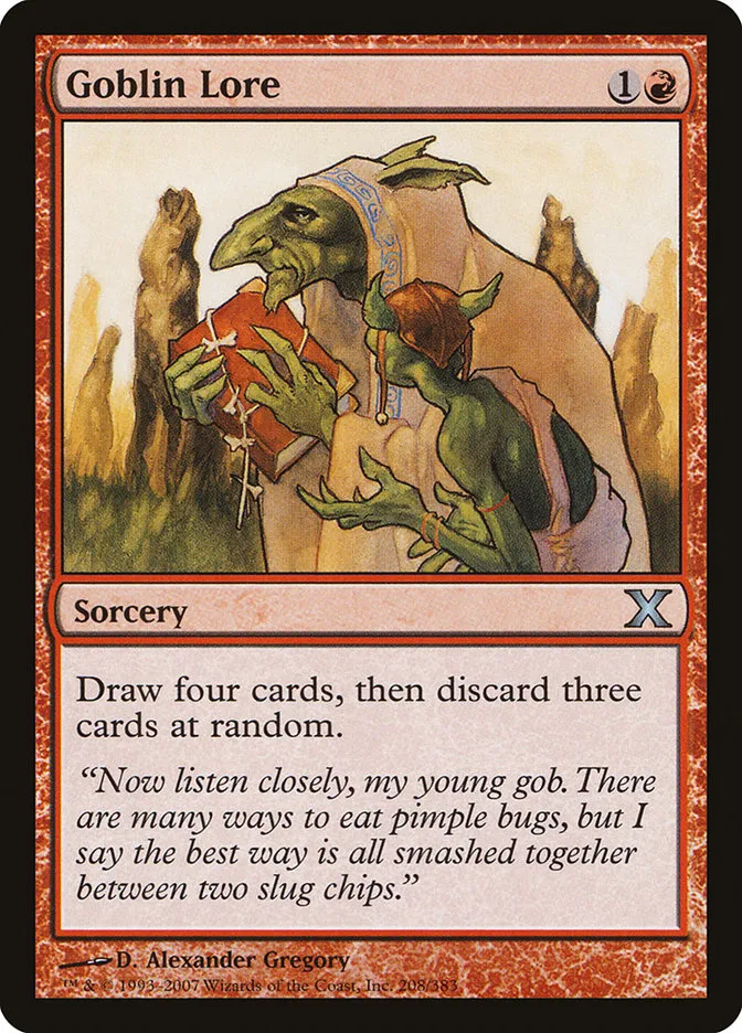 2007 Tenth Edition Goblin Lore uncommon #208 uncommon card image