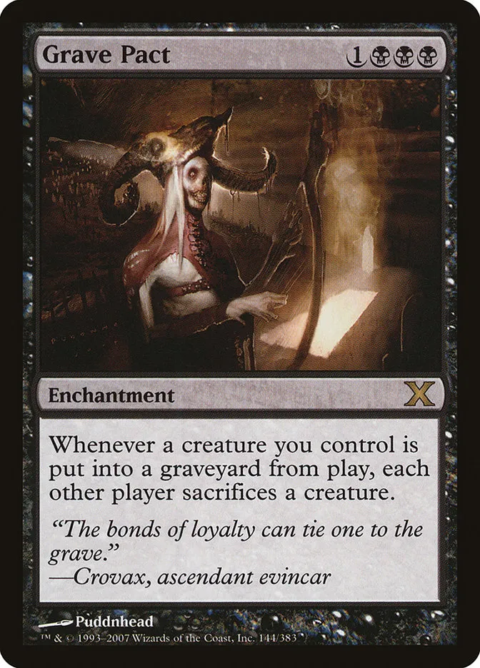 2007 Tenth Edition Grave Pact rare #144 rare card image