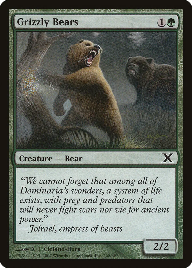 2007 Tenth Edition Grizzly Bears #268 common card image