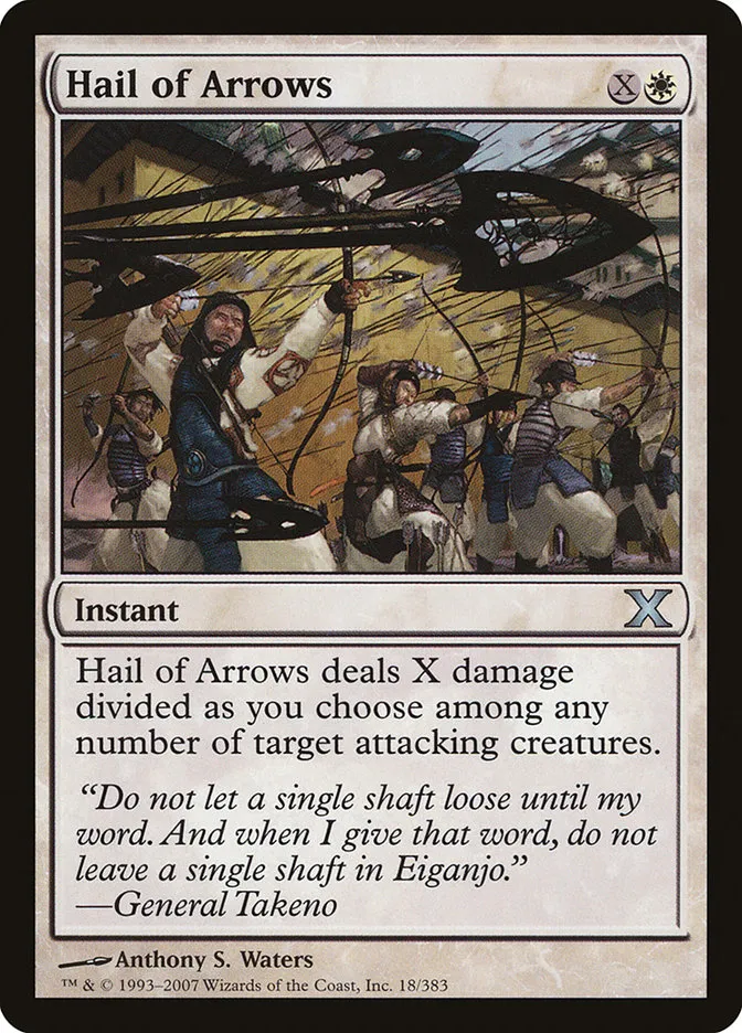 2007 Tenth Edition Hail of Arrows #18 uncommon card image