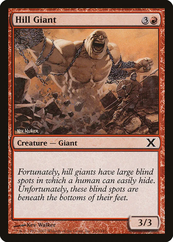2007 Tenth Edition Hill Giant common #212 common card image